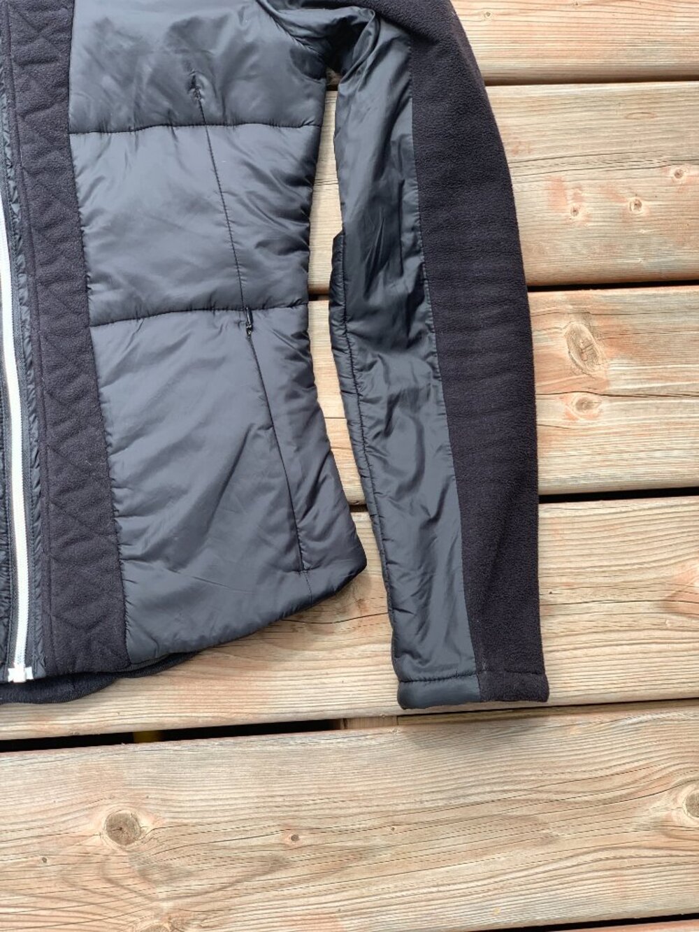 Lululemon St Moritz Puffer Jacket Women's 6 Black Quilted Fleece Full Zip Coat - Picture 4 of 13